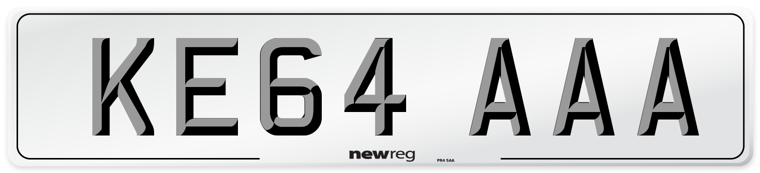 KE64 AAA Number Plate from New Reg